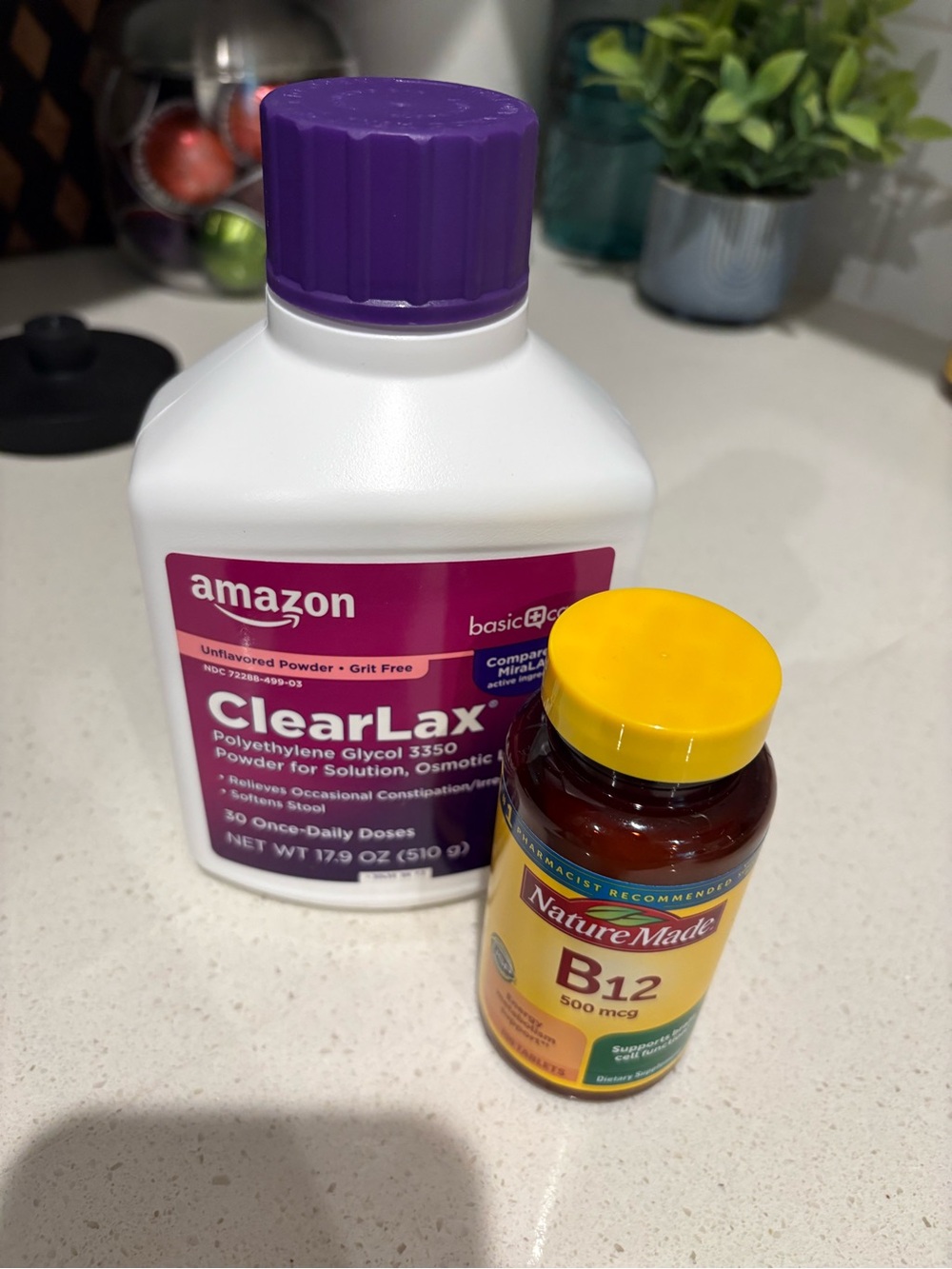🌸FLASH SALE🌸 Amazon ClearLax Powder with Nature Made B12 Bottle